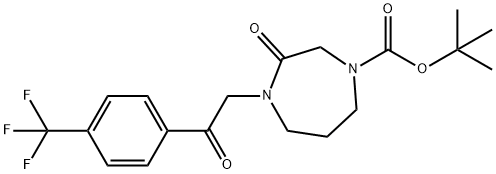 tert-Butyl 3-oxo-4-(2-oxo-2-(4-(trifluoromethyl)phenyl)ethyl)-1,4-diazepane-1-carboxylate Structure