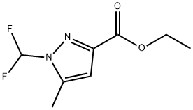 Ethyl 1-(difluoromethyl)-5-methyl-1H-pyrazole-3-carboxylate, 1998216-36-6, 结构式