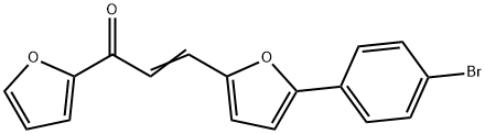 (E)-3-(5-(4-bromophenyl)furan-2-yl)-1-(furan-2-yl)prop-2-en-1-one 结构式