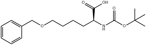 N-BOC-6-苄氧基-L-正亮氨酸 结构式