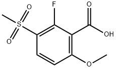 2-Fluoro-6-methoxy-3-(methylsulfonyl)benzoic Acid 结构式