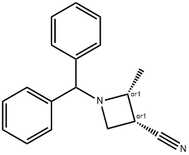 顺-1-(二苯甲基)-2-甲基吖丁啶-3-甲腈,2007919-84-6,结构式