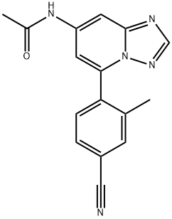 N-(5-(4-cyano-2-methylphenyl)-[1,2,4]triazolo[1,5-a]pyridin-7-yl)acetamide Structure