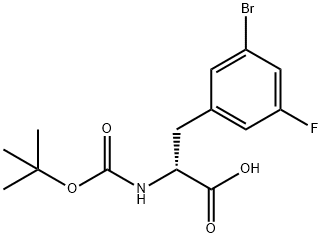 N-Boc-3-bromo-5-fluoro-D-phenylalanine Structure