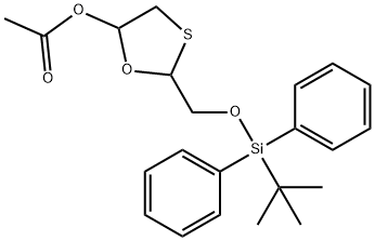 (2S)-2-[[[(1,1-Dimethylethyl)diphenylsilyl]oxy]methyl]-1,3-oxathiolan-5-ol 5-Acetate, 202532-88-5, 结构式