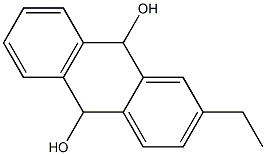 2-エチル-9,10-ジヒドロ-9,10-アントラセンジオール 化学構造式