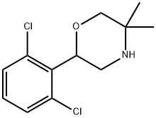 2-(2,6-dichlorophenyl)-5,5-dimethylmorpholine 结构式