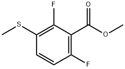 2,6-Difluoro-3-methylsulfanyl-benzoic acid methyl ester Struktur