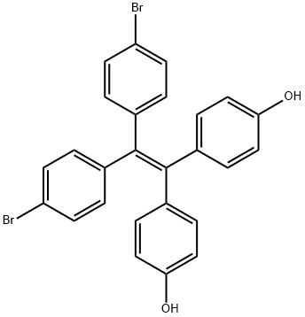 4,4'-(2,2-bis(4-bromophenyl)ethene-1,1-diyl)diphenol 化学構造式