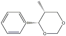 1,3-Dioxane, 5-methyl-4-phenyl-, cis- Struktur