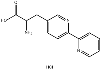 3-([2,2'-ビピリジン]-5-イル)-2-アミノプロパン酸塩酸塩 化学構造式