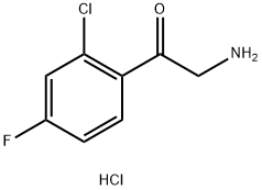 2-AMINO-1-(2-CHLORO-4-FLUOROPHENYL)ETHAN-1-ONE HYDROCHLORIDE 结构式