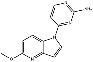 4-(5-methoxy-1H-pyrrolo[3,2-b]pyridin-1-yl)pyrimidin-2-amine 结构式