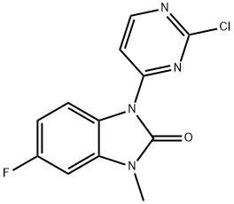 1-(2-氯嘧啶-4-基)-5-氟-3-甲基-1H-苯并[D]咪唑-2(3H)-酮,2050908-30-8,结构式