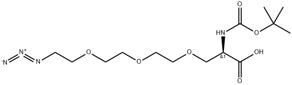 N-Boc-Azido-tris(ethylenoxy)-L-alanin Structure