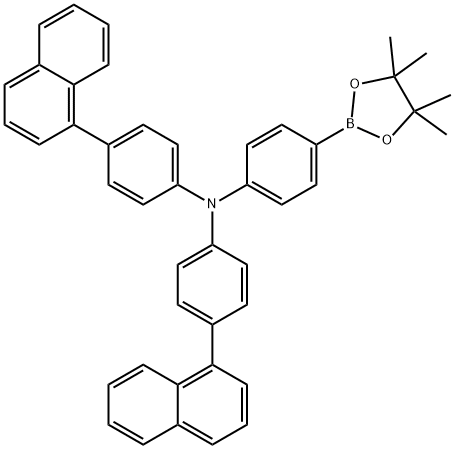 N,N-双[4-(1-萘基)苯基] -4-(4,4,5,5-四甲基-1,3,2-二氧硼杂环戊烷-2-基)苯胺,2055169-89-4,结构式