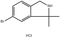 6-ブロモ-1,1-ジメチル-2,3-ジヒドロ-1H-イソインドール塩酸塩 化学構造式