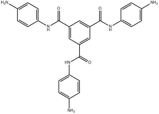 N,N′,N′′-トリス(4-アミノフェニル)-1,3,5-ベンゼントリカルボアミド 化学構造式