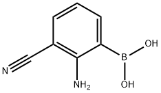 2-amino-3-cyanophenylboronic acid 结构式
