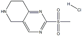 2-(methylsulfonyl)-5,6,7,8-tetrahydropyrido[4,3-d]pyrimidine hydrochloride Struktur