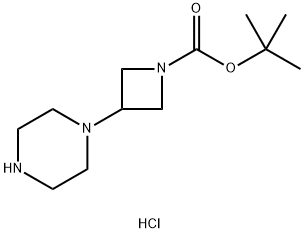 tert-Butyl 3-(piperazin-1-yl)azetidine-1-carboxylate dihydrochloride Struktur
