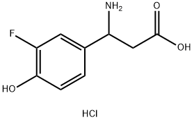 3-AMINO-3-(3-FLUORO-4-HYDROXYPHENYL)PROPANOIC ACID HYDROCHLORIDE Struktur