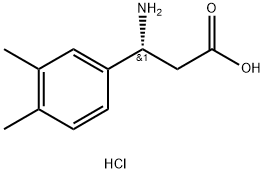 (3R)-3-AMINO-3-(3,4-DIMETHYLPHENYL)PROPANOIC ACID HYDROCHLORIDE Struktur