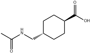 反式-4-(乙酰氨基甲基)环己烷甲酸 结构式