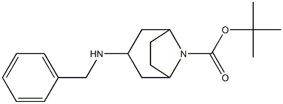 tert-butyl 3-(benzylamino)-endo-8-azabicyclo[3.2.1]octane-8-carboxylate Struktur
