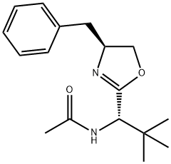 N-((S)-1-((S)-4-Benzyl-4,5-dihydrooxazol-2-yl)-2,2-dimethylpropyl)acetamide >=95% Struktur