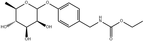 エチル 4-(ラムノシル)ベンジルカルバメート 化学構造式