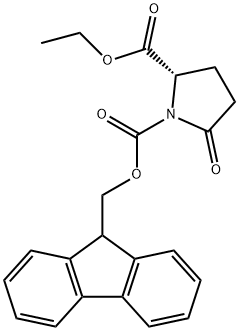 ethyl (S)-N-Fmoc-pyroglutamate Structure