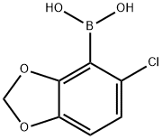 (5-氯苯并[D] [1,3]二氧杂环戊烯-4-基)硼酸, 2087452-50-2, 结构式