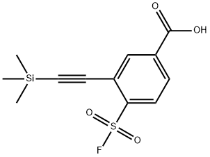 4-(Fluorosulfonyl)-3-((trimethylsilyl)ethynyl)benzoic acid >=95% Structure