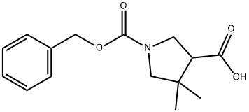 1-CBZ-4,4-二甲基-吡咯-3-甲酸 结构式