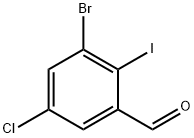 3-Bromo-5-chloro-2-iodo-benzaldehyde,2091701-23-2,结构式