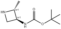 tert-butyl N-[trans-2-methylazetidin-3-yl]carbamate Structure