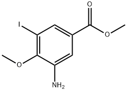 3-Amino-5-iodo-4-methoxy-benzoic acid methyl ester Struktur