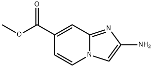 2-氨基咪唑[1,2-A]吡啶-7-羧酸甲酯 结构式