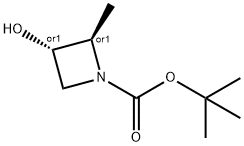 tert-butyl trans-3-hydroxy-2-methylazetidine-1-carboxylate, 2095250-24-9, 结构式