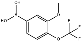 3-Mthoxy-4-(trifluoromethoxy)phenylboronic acid 化学構造式