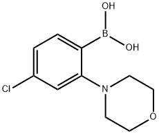 [4-Chloro-2-(4-morpholinyl)phenyl]boronic acid Struktur