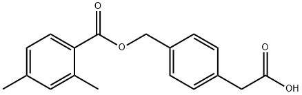 2-(4-(((2,4-二甲基苯甲酰基)氧基)甲基)苯基)乙酸,2097334-16-0,结构式
