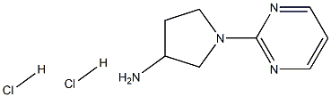 1-(pyrimidin-2-yl)pyrrolidin-3-amine dihydrochloride 结构式