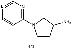 1-(pyrimidin-4-yl)pyrrolidin-3-amine dihydrochloride, 2098048-58-7, 结构式