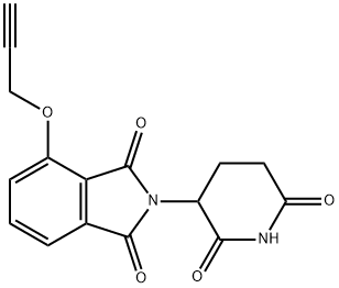 2-(2,6-dioxopiperidin-3-yl)-4-(prop-2-yn-1-yloxy)isoindoline-1,3-dione, 2098487-39-7, 结构式