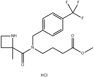 methyl 4-(2-methyl-N-(4-(trifluoromethyl)benzyl)azetidine-2-carboxamido)butanoate Structure