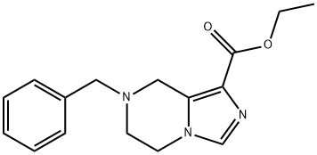 7-Benzyl-5,6,7,8-tetrahydro-imidazo[1,5-a]pyrazine-1-carboxylic acid ethyl ester 结构式