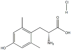 (R)-2-氨基-3-(4-羟基-2,6-二甲基苯基)丙酸盐酸盐 结构式