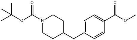 TERT-BUTYL 4-(4-METHOXYCARBONYLBENZYL)PIPERIDINE-1-CARBOXYLATE,210964-04-8,结构式
